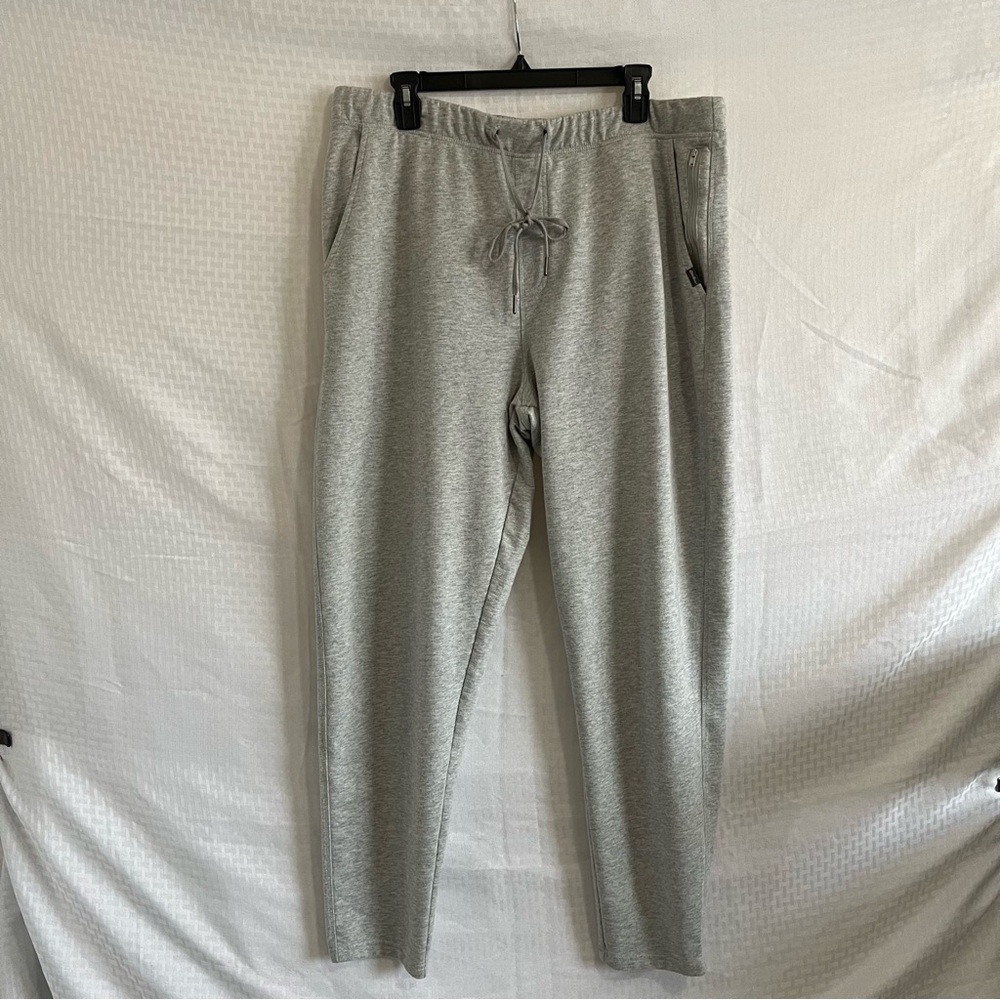 Eddie Bauer Jogger Sweatpants Loungewear Zipper Front Pocket Gray Size XL
